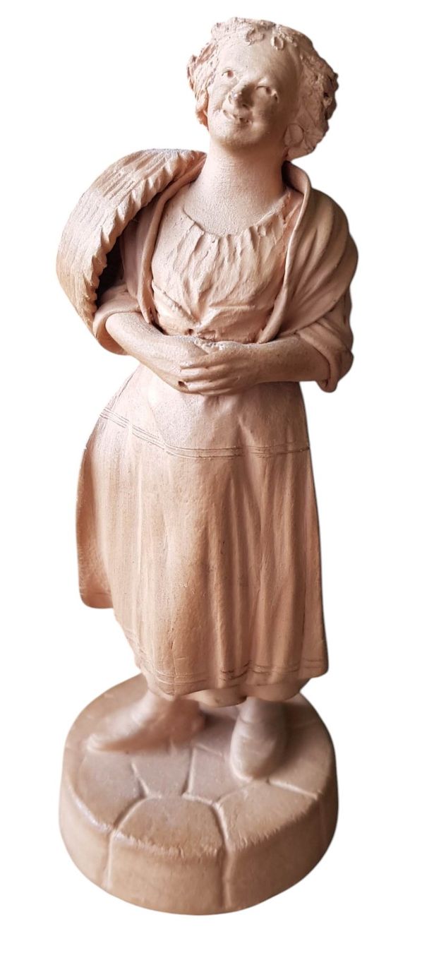 Sculture & Statue: Skulptur Bauernmädchen antik – Usato da Mörschwil venduto da antiksalon21