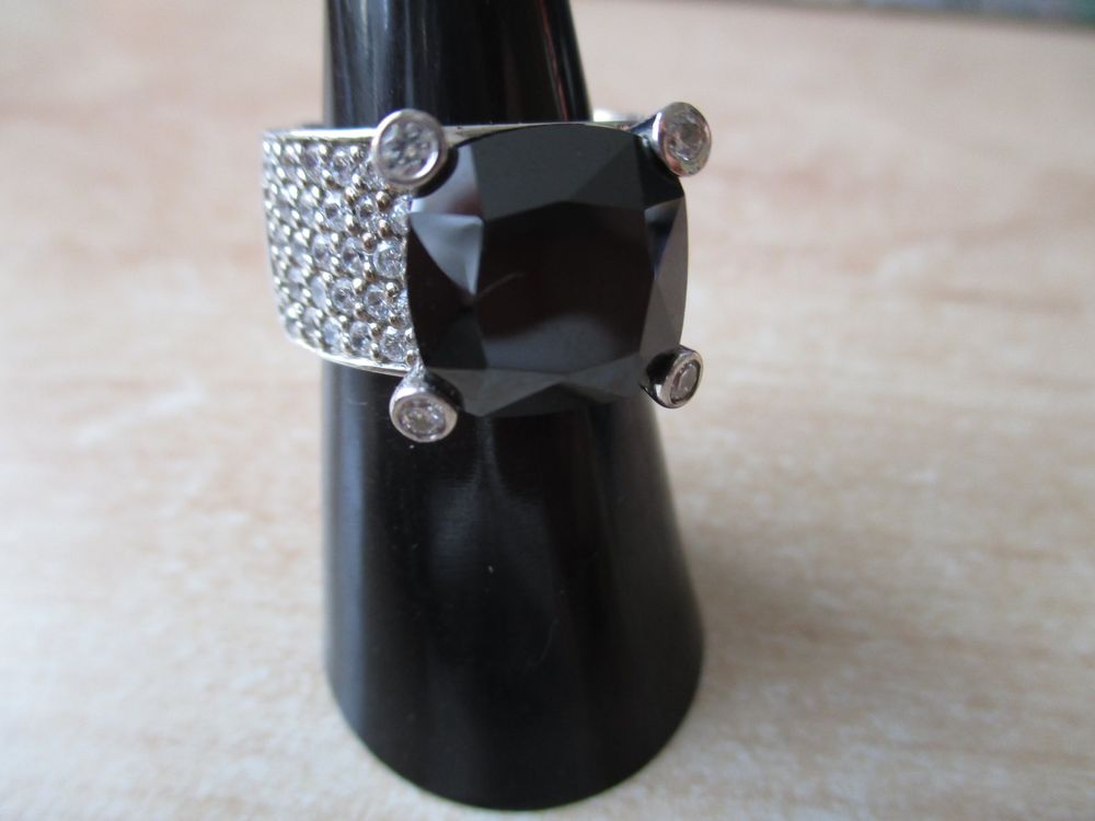 Herrenring Siegelring Silberring Onyx Massiv Oval 925 Silber Rhodiniert Mit Schwarzem Edelstein