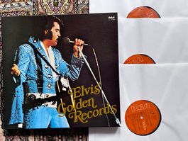 3 LPs Elvis Presley Elvis' Golden Records RARE GEWASCHEN TOP