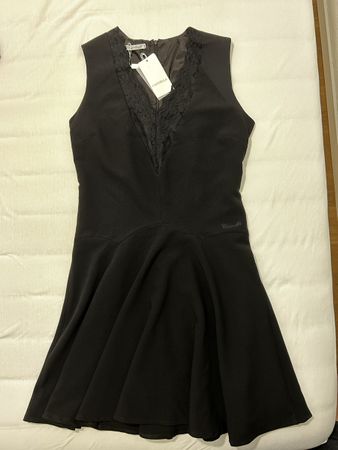 Elegant Black Dress Lace Detail New With Tags Size M