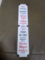 altes BVB Basel Emailschild Fahrtaxe Billete Bahn