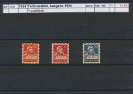 1924 Tellbrustbild, Ausgabe 1924, ** postfrisch