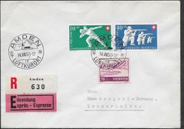 1950 R/Exp. Brief AMDEN o MISCH-Frankatur attraktiv ab 1.-