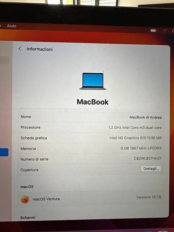 Notebook: Apple MacBook (Retina, 12inch, 2017) – Usato da Giubiasco venduto da billy_cdm 2