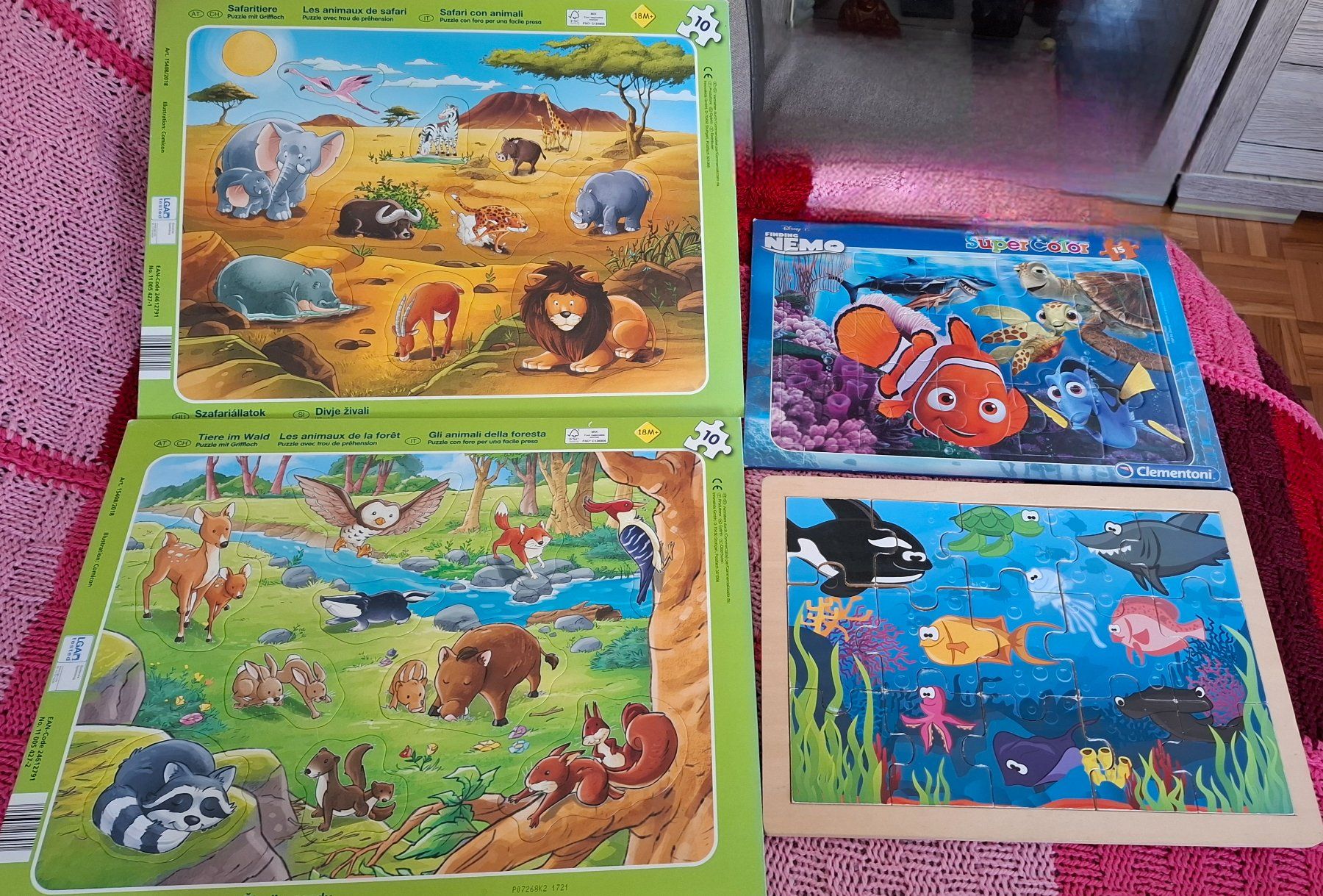 Puzzle: Lot de 4 puzzles enfants/Set mit 4 Kinderpuzzles – Usato da Moutier venduto da ant_6dwq
