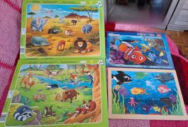 Lot de 4 puzzles enfants/Set mit 4 Kinderpuzzles