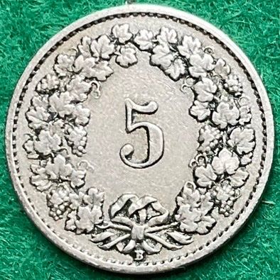Tutti le monete: Pièce de 5 centimes suisse 1919 – Usato da Plan-les-Ouates venduto da gab_cgf6 1