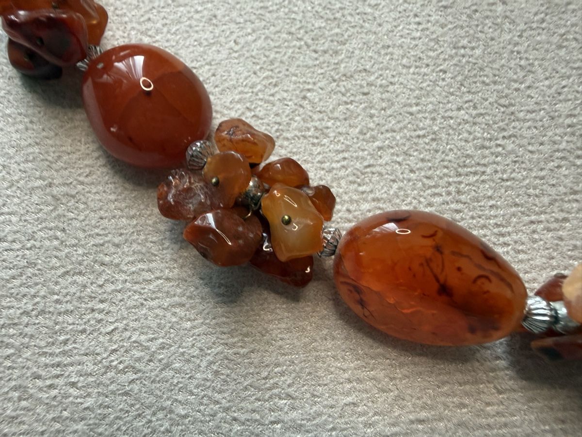Catenine: Halskette mit Karneol, Vintage – Usato da Lamone venduto da LaCantinaMagica 3