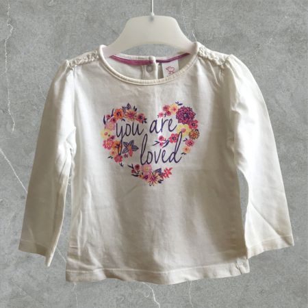Langarmshirt mit Motiv "You Are Loved", Gr. 74