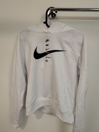 Nike Hoodie weiss mit Logo Print Grösse M guter Zustand