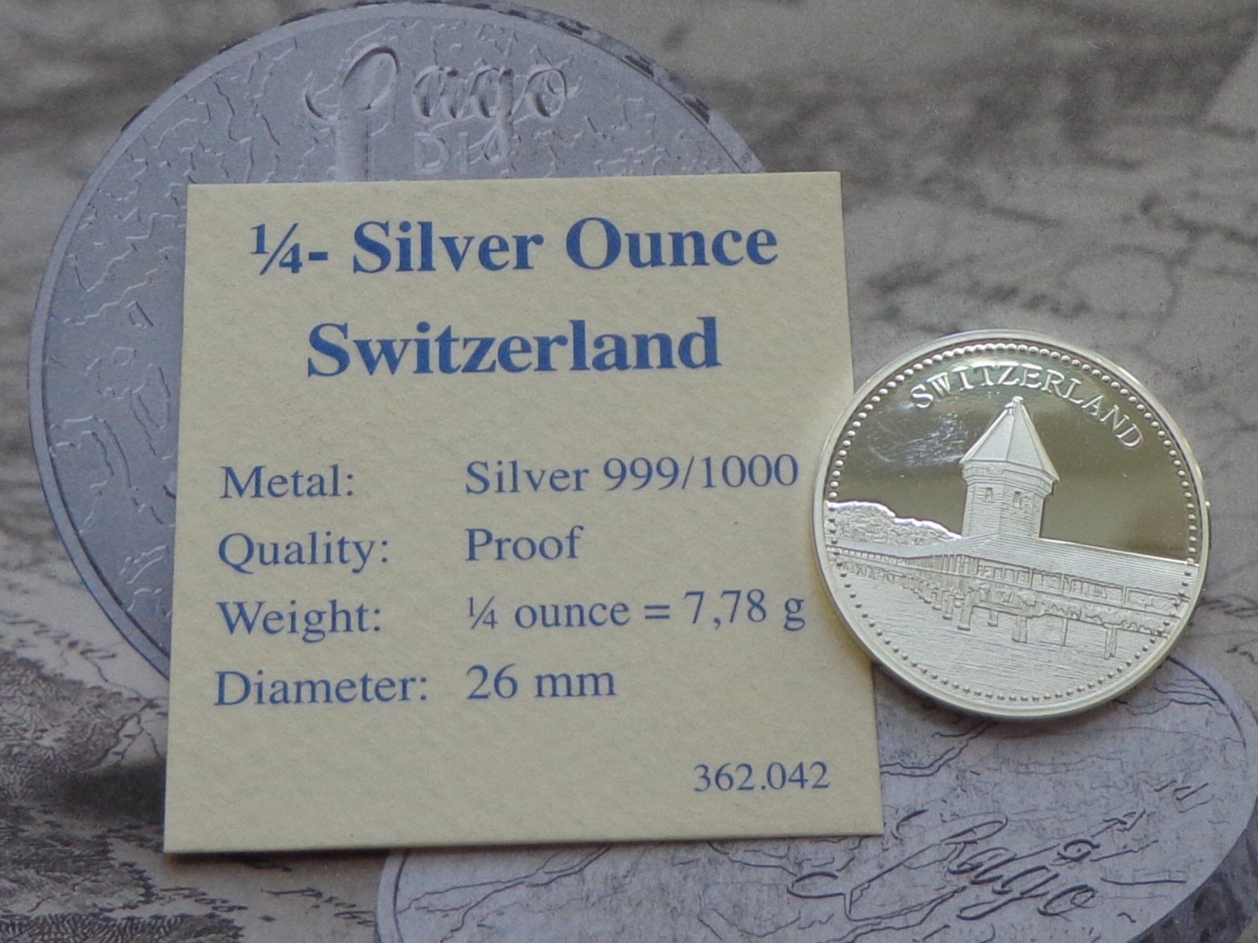 Tutti le monete: 1/4 oz Fine Silver .999 Switzerland – Nuovo e nell'imballaggio originale da Pully venduto da UCA01 3