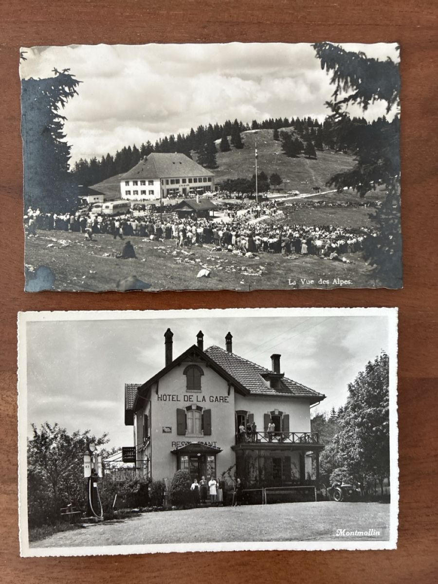 Cartoline postali: 8 Ansichtskarten Schweiz diverse vom Kanton Neuenburg  – Usato da Oftringen venduto da Cla.vD.74 2