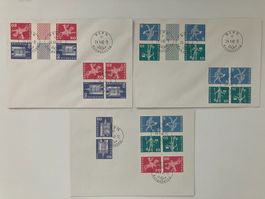 Zwischensteg / Kehrdruck 1960, Kat. 45-48, FDC, KP 100.--