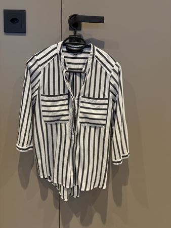 2x Vero Moda Streifenbluse XS, schwarz-weiss & grau-weiss