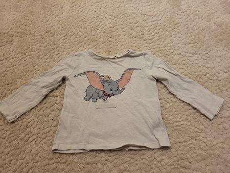 Dumbo Shirt, Langarm, Gr. 98, Grau – Disney Klassiker!