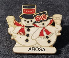 CC890 - Pin Herr & Frau Schneemann / Schneefrau  AROSA