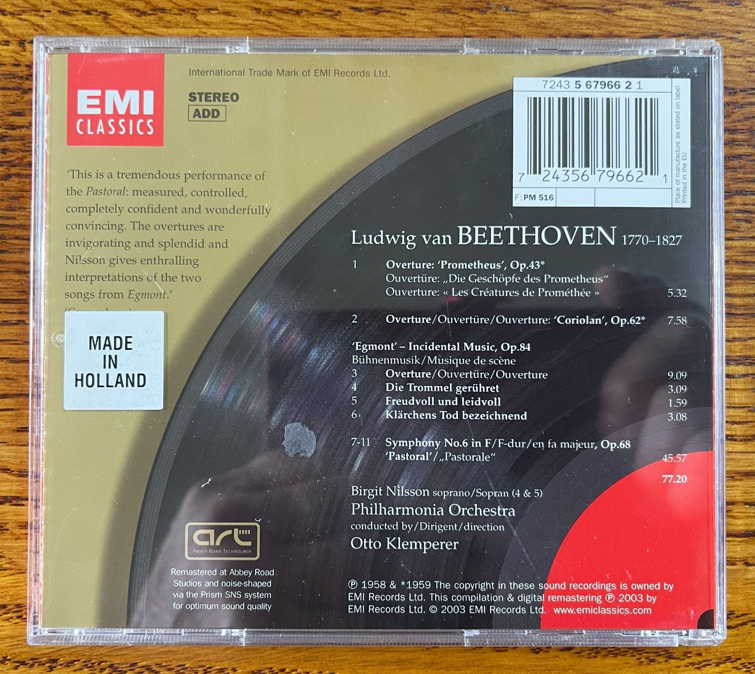 CDs: BEETHOVEN: Symphony No.6 "Pastoral" CD – Gebraucht aus Oftringen von Vucki 1
