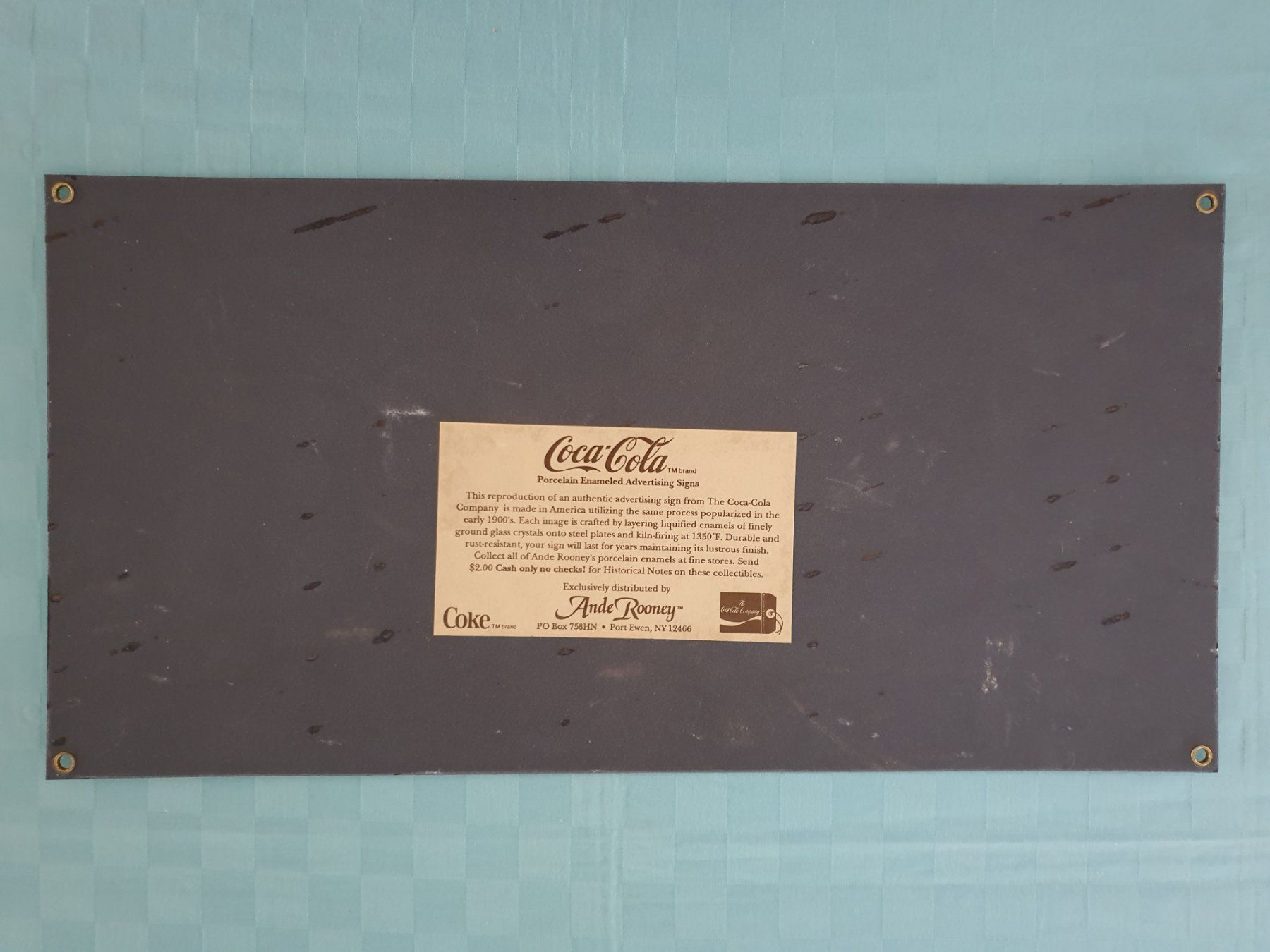 Insegne: Email Schild Werbung DRINK Coca Cola It's the real thing – Usato da Mörschwil venduto da spirspi 1
