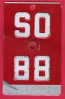 VELONUMMER / FAHRRADSCHILD, SO 88