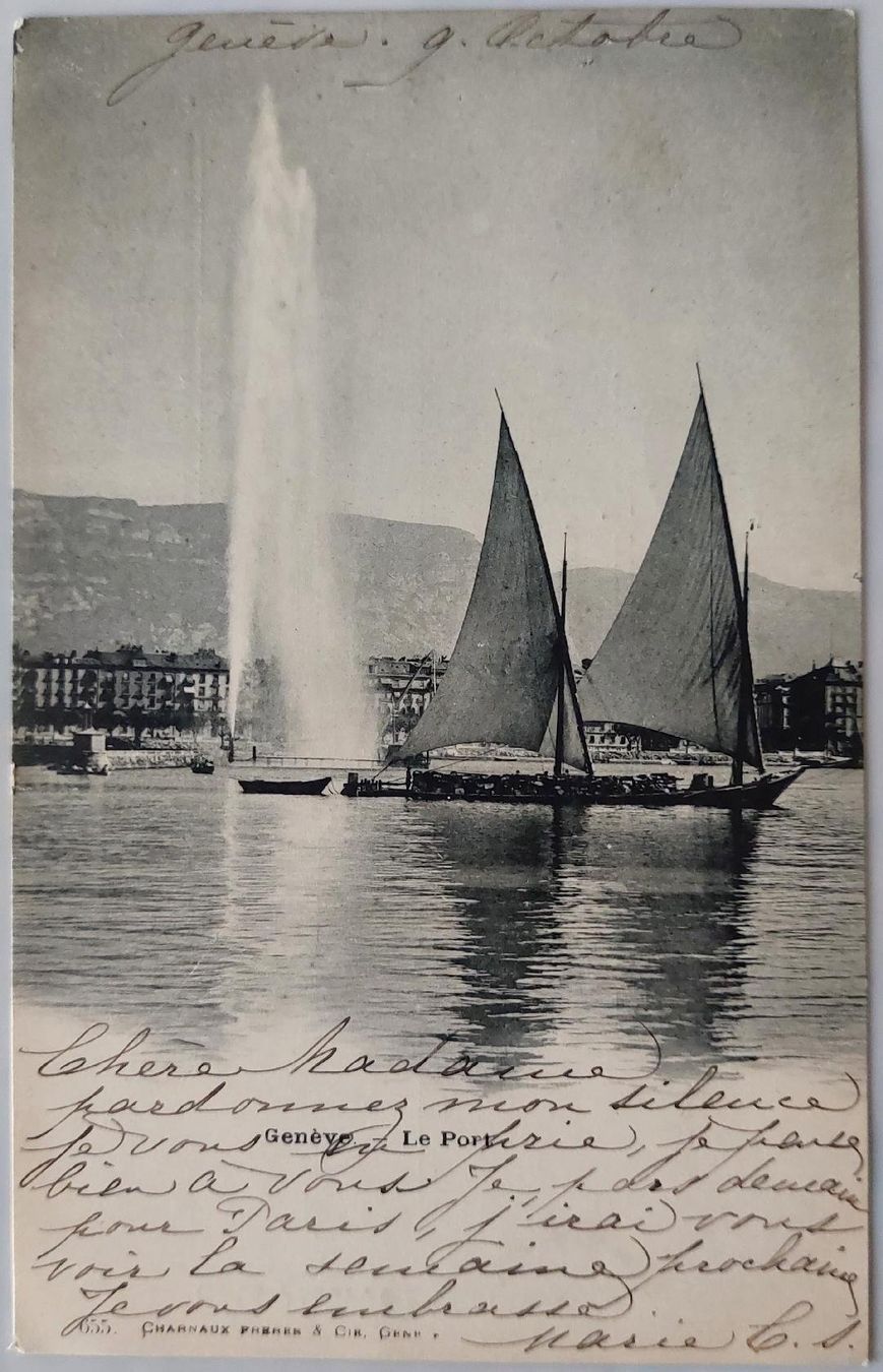 Cartoline postali: GENÈVE - Le Port - 1911 – Usato da Delémont venduto da Domdom1