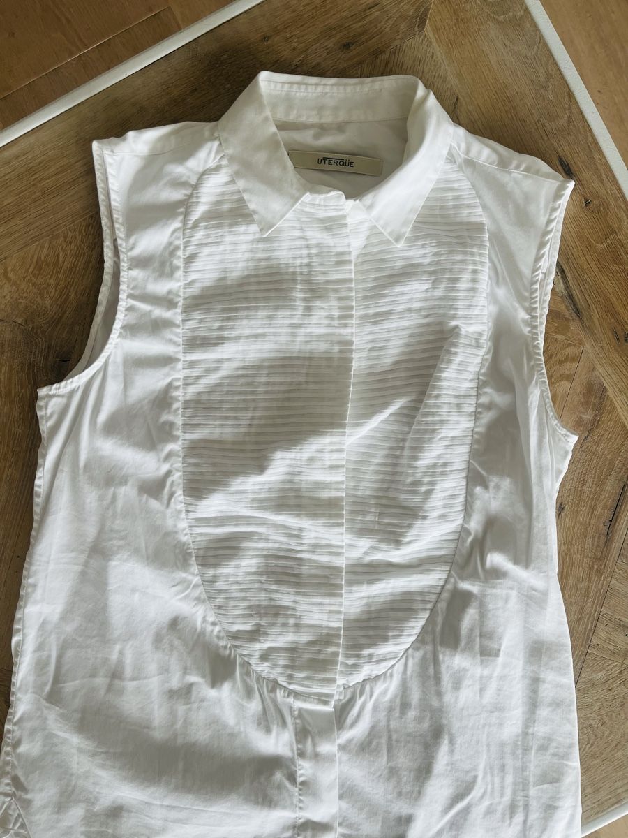 Blusen: Uterqüe Bluse, ärmellos, weiss, Gr. S/36 – Gebraucht aus Pfäffikon SZ von humming-bird 2