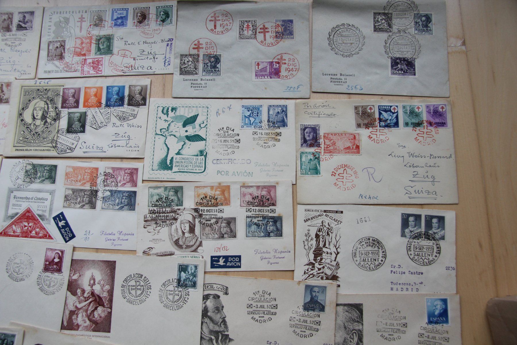 Tutti i francobolli: SPANIEN FDC Sammlung ab 40er Jahre! – Usato da Schlieren venduto da Sternstunde2 3