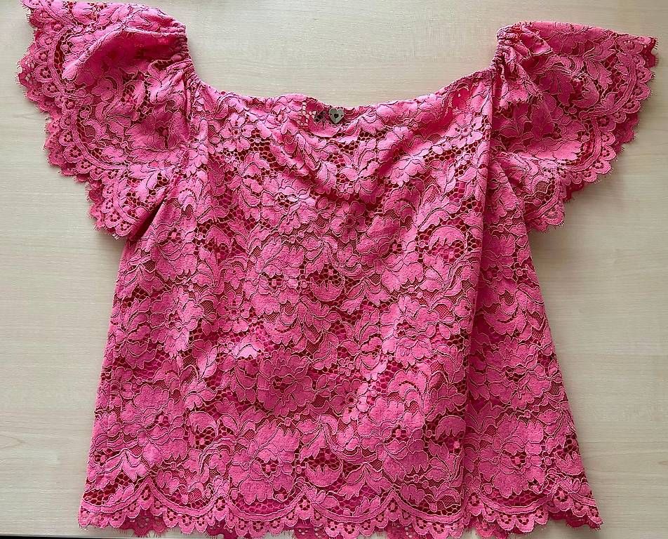Twinset Camicette: TWINSET Spitzenbluse  Pink  Grösse 44 – Usato da Zürich venduto da chi_mf67 1