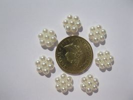 50 Perlmutt Deko Blumen, Streudeko 8mm