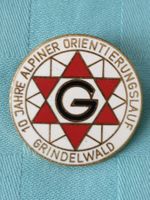 10 JAHRE GRINDELWALD altes emailliertes Abzeichen