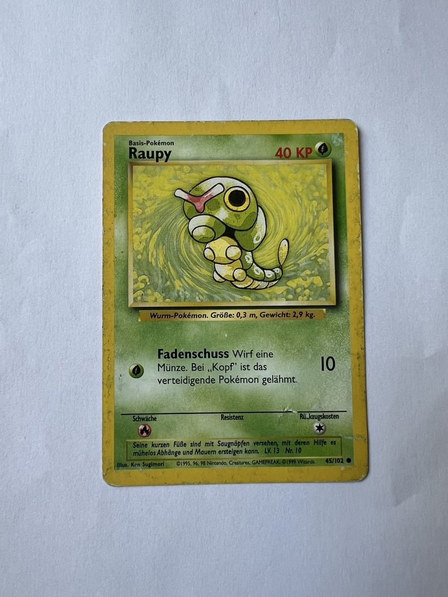 Pokémon Carte collezionabili: Pokemonkarte Raupy Base set – Usato da Willisau venduto da Neiro77