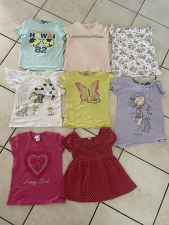 8 süsse Mädchen T-Shirts Gr.110/116
