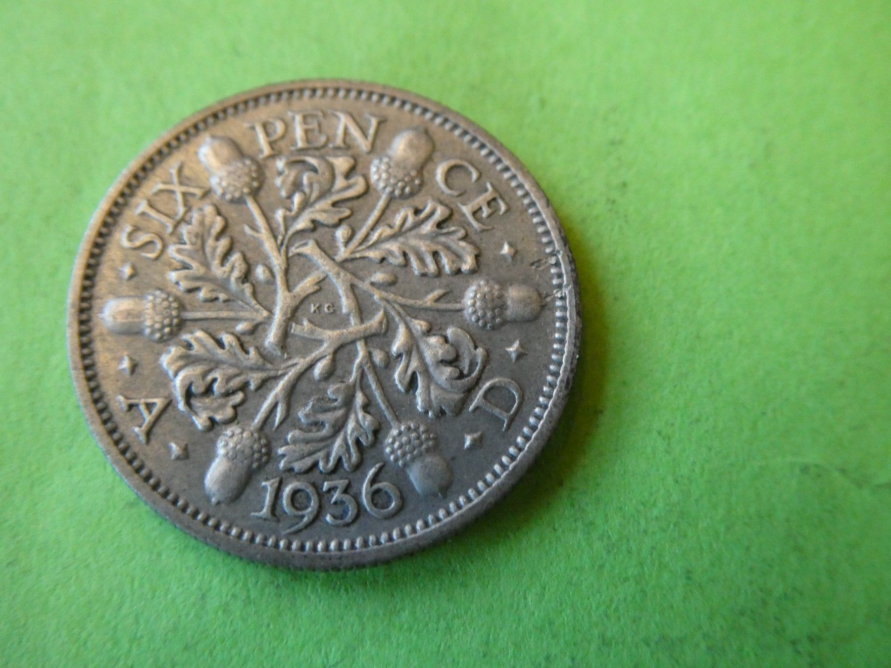 Tutti le monete: Grossbritannien 1936, 6 Pence  - Silber – Usato da Hinterforst venduto da Rohusri
