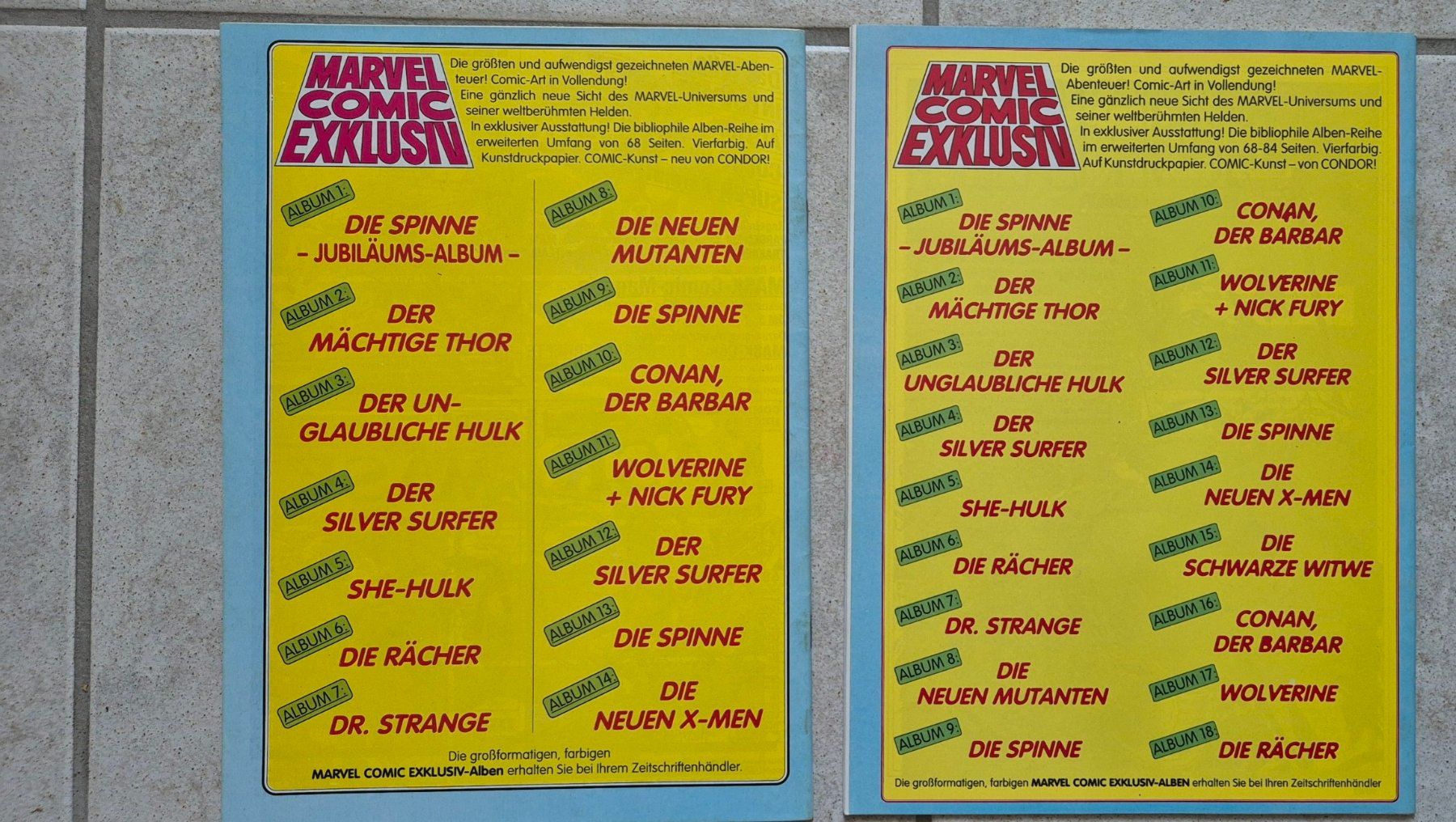 Fumetti: Marvel Universe Comic Nr. 11 & 20, Fantastische Vier, Silver – Usato da Winterthur venduto da Wolfensberg 1