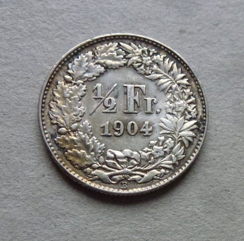 Tutti le monete: 1/2.- Franken 1904, gute Erhaltung – Usato da Walkringen venduto da Casablanca777