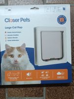 Closer Pets Large Cat Flap Katzenklappen in weiss