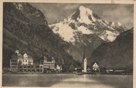 0095 Postkarte / Ansichtskarte - Flüelen Sternen Bristenhorn