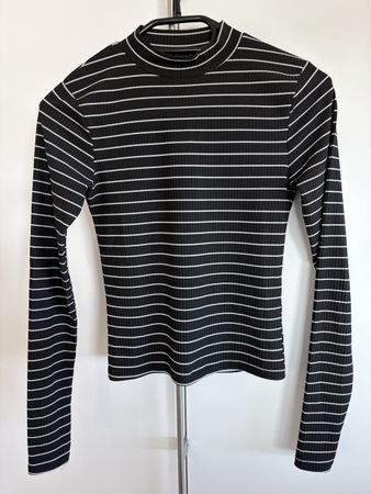 Langarmshirt (schwarz/weiss gestreift Grösse XS) || FBSister