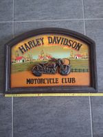 Harley Davidson Motorrad Club Wanddeko Holz Rahmen Retro (59