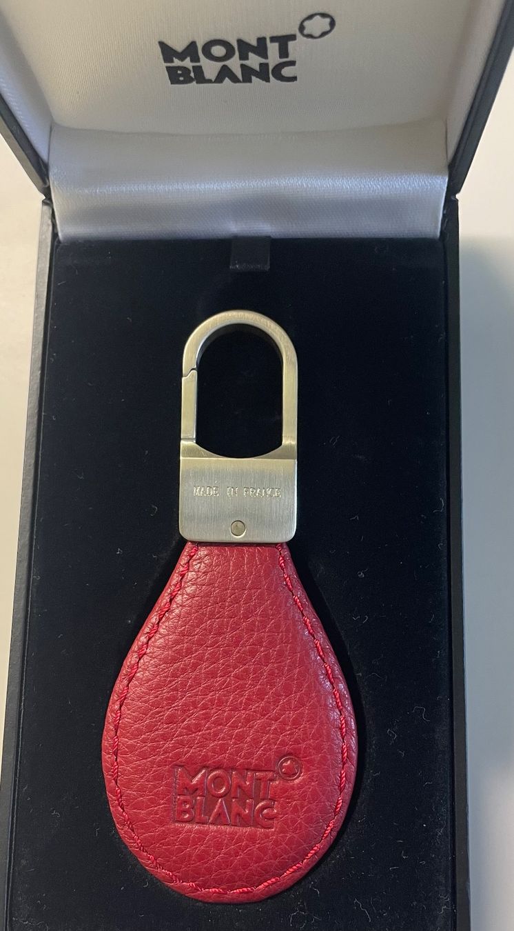 Montblanc Portachiavi: Montblanc Leder Schlüsselanhänger – Nuovo e nell'imballaggio originale da Schaffhausen venduto da London114 2