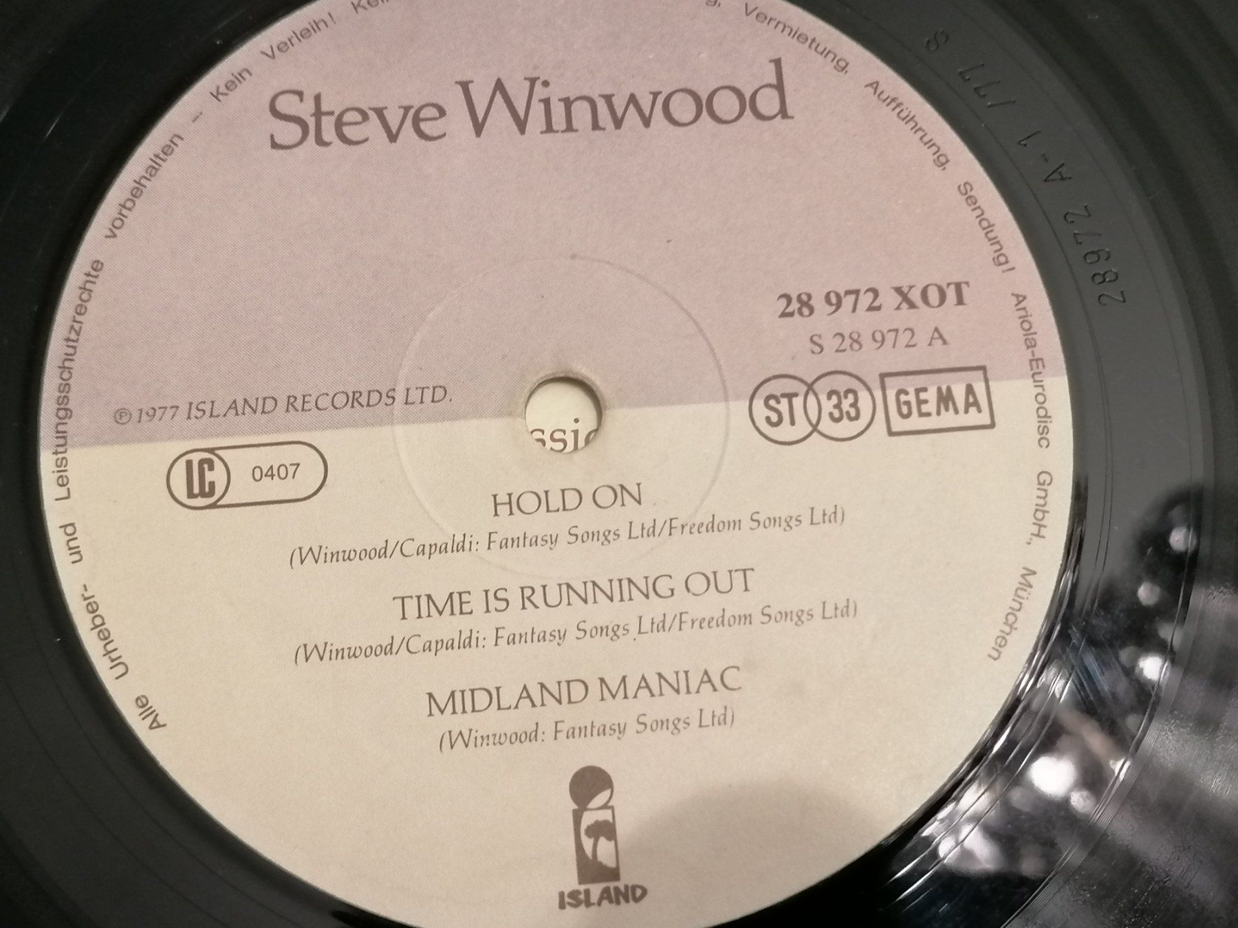 Schallplatten: LP - Steve Winwood - Vinyl Schallplatte – Gebraucht aus Basel von vintagecollector 3
