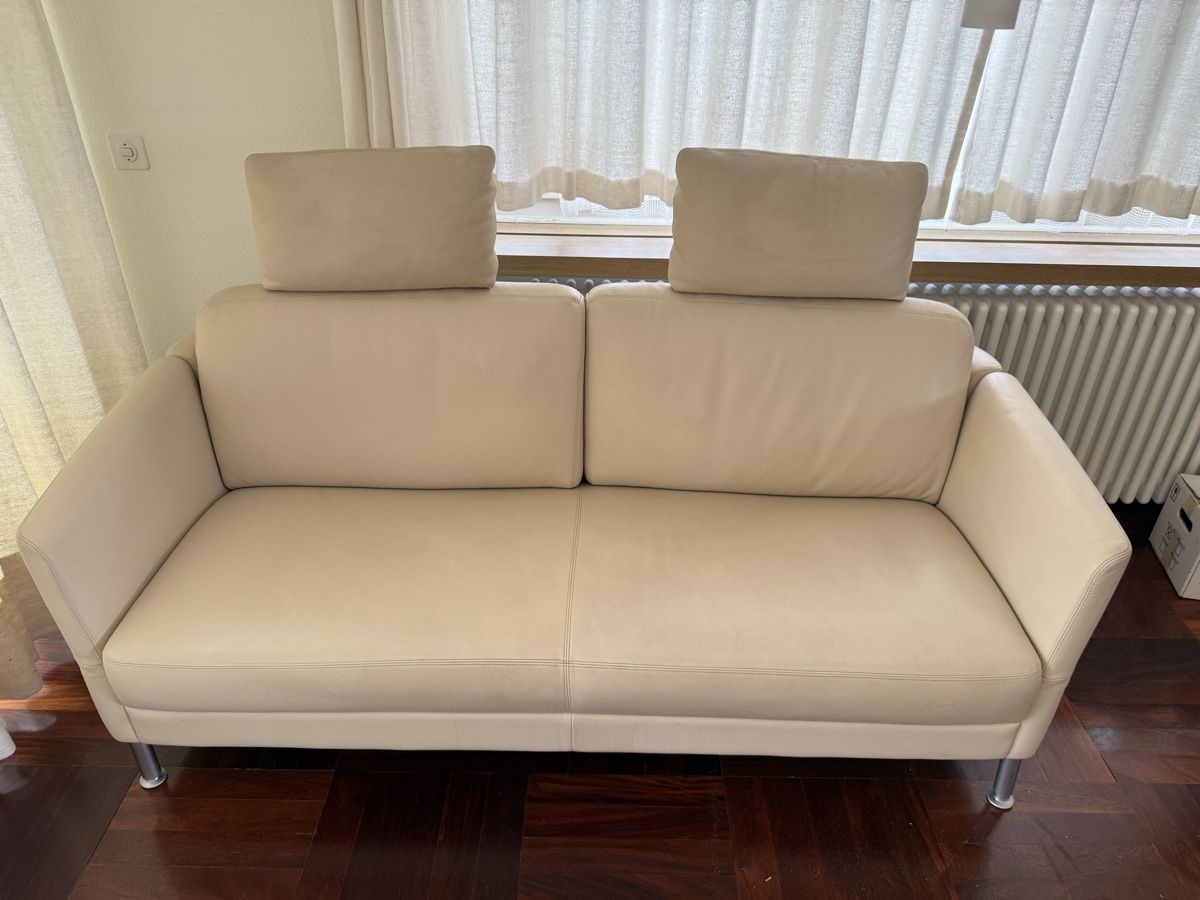 Sofas: Intertime Designer Sofa und 2x Sessel, Echtleder – D'occasion à Grafstal par cacau25