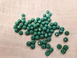 Glasschliffperlen 8mm türkis 100 stk nr4