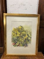 Aquarelle encadrée, nature morte florale, parfait état !