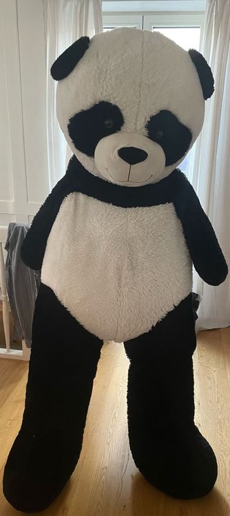 GIPSY Plüsch-Schnullerhalter Panda - 13 Cm, Aus Der 'Bamboo'-Serie, Blau-weiß, Für Babys Ab Geburt