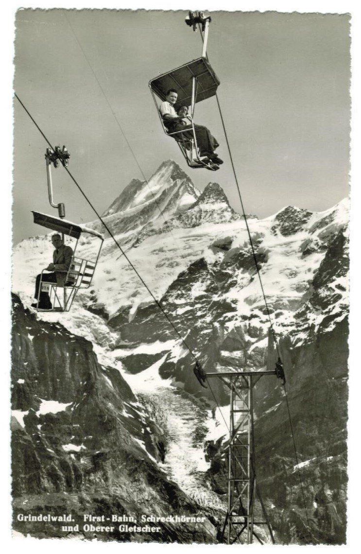Ansichtskarten: AK Grindelwald First - Bahn 1949 – Gebraucht aus Zürich von tol_b7c7