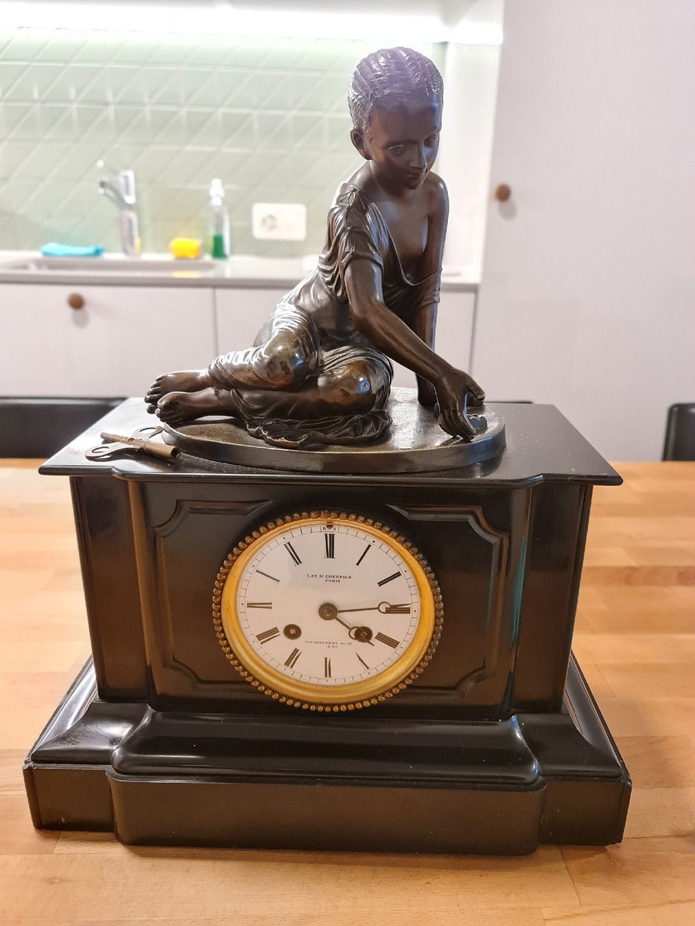 Orologi da terra & Orologi da parete: Tischuhr: Lay & Cherfils – Usato da Basel venduto da Bafidu 4