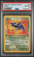 PSA 10 Zubat Fossil 1.Edition 57/62 Deutsch