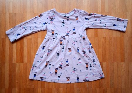 🌿🌸 Kleid rosa mit Katzen, Gr. 98/104 ⭐️Top-Zustand⭐️