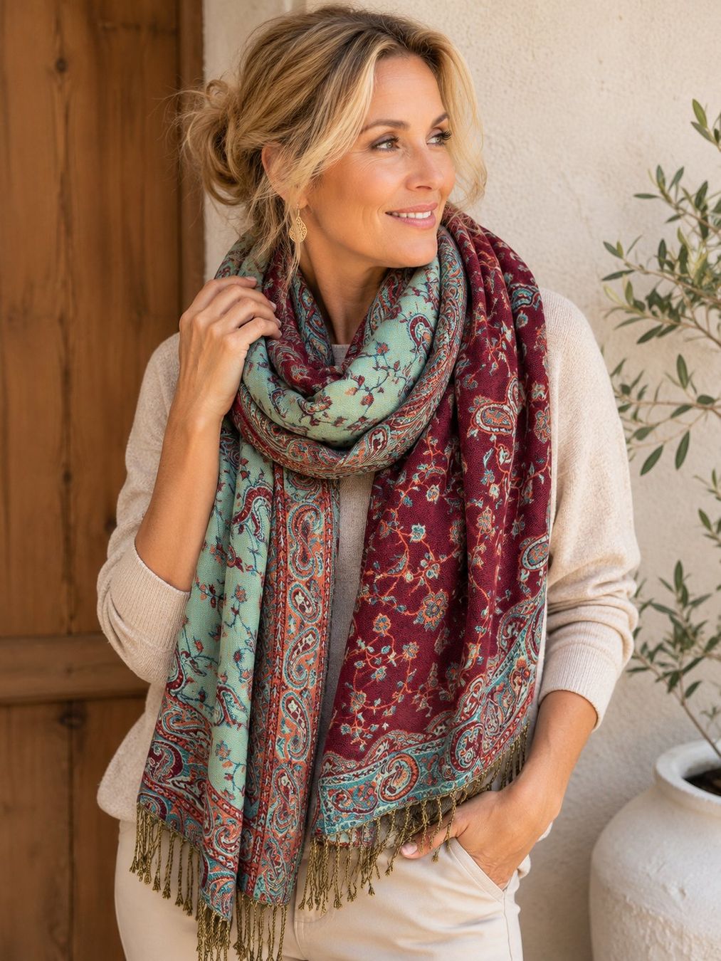 Foulards, Tücher & Schals: Neuware Pashmina Schal 70 x 180 cm – Neu und originalverpackt aus Kirchdorf AG von coco123