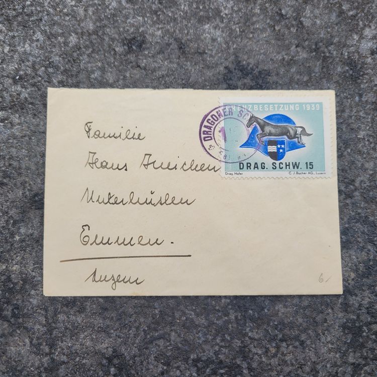 Militär Dokument Grenzbesetzung 1939 Drag. Schw 15 (Gebraucht) in Biel ...